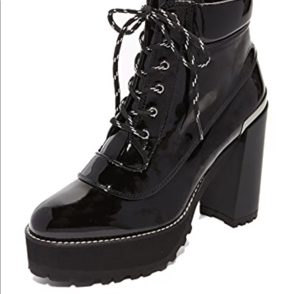 Stuart Weitzman Patten leather platform booties - Picture 2 of 2